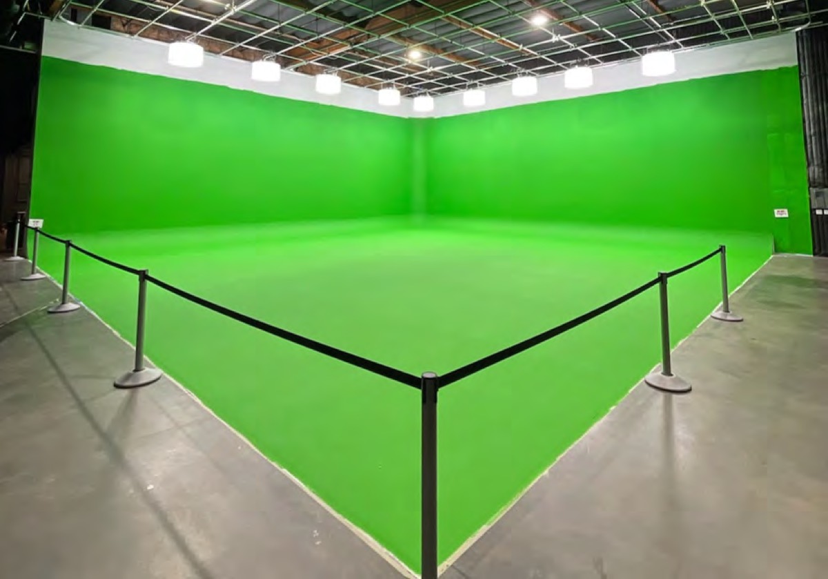 Stage 1 painted chroma green