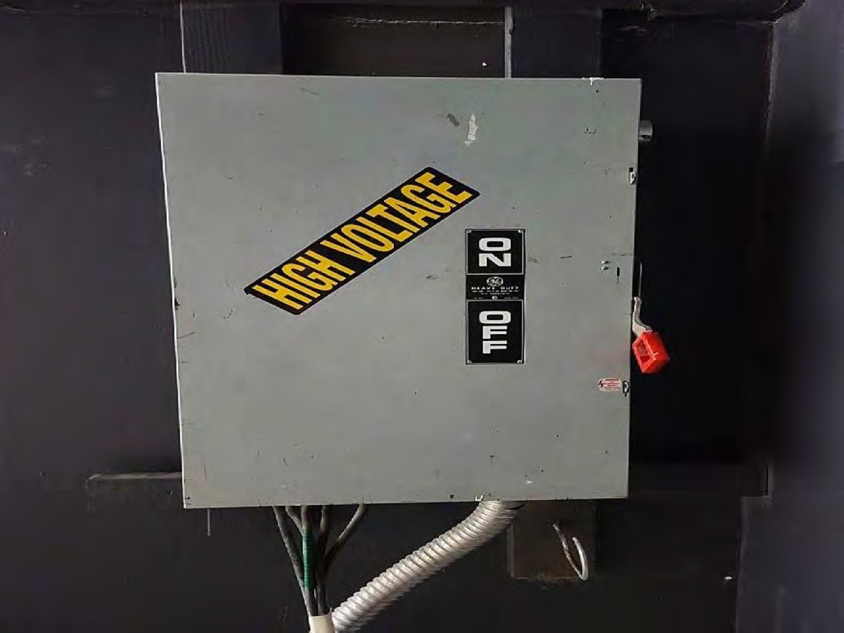 Cam-lock distro boxes on the stage floor